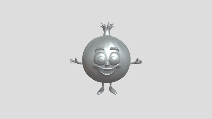 Anthropomorphic onion with arms and legs 3D Model