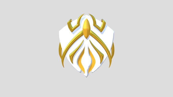 White choco Knight Emblem 3D Model