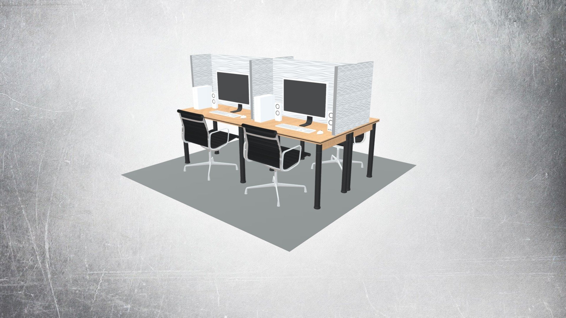QSEG Desk Partition - Tri - Full Print