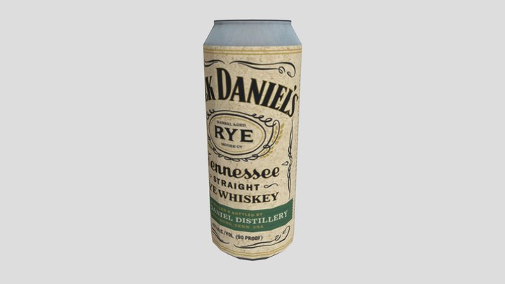 can Jack Daniel`s whiskey 3D Model