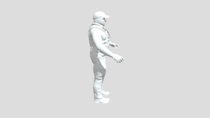 **NO RIG/TEX.**   Low-Light No-Light Operator 3D Model