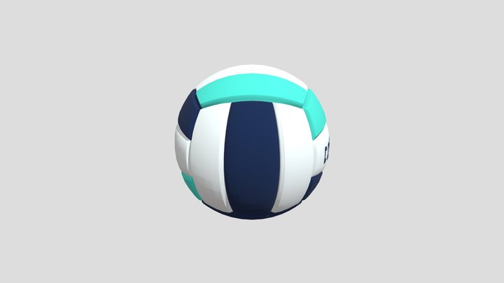 Low ploy and cartoonist vollyball model 3D Model