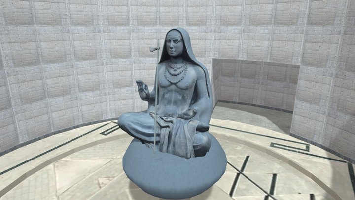 Adi shankaracharya statue kedarnath 3D Model