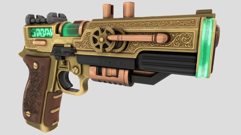 Steampunk-(X)-Handgun-III