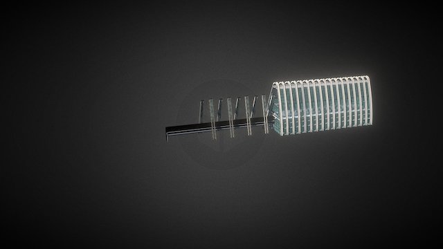 Maglev Tube Train Station 3D Model
