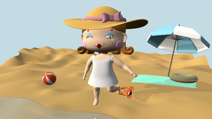 The Lady(?!) on the Beach 3D Model