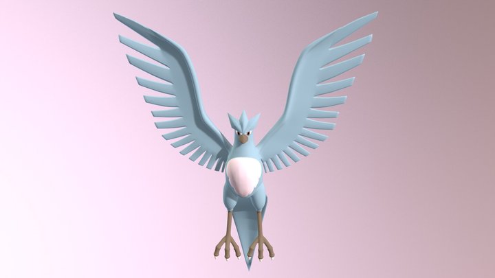 Pokemon - Galarian Articuno with cuts and as a whole 3D model 3D printable