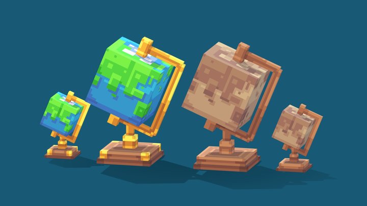 地球仪 3D Model