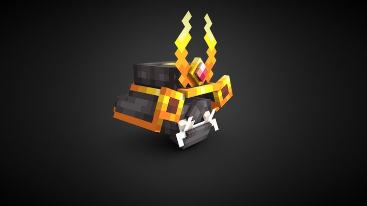 Netherite samurai 3D Model