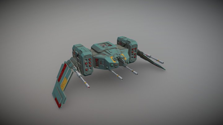 Sci-Fi Drone Heavy V1 3D Model