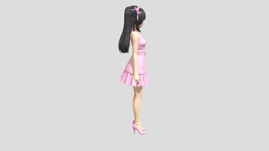 Pink Dress Girl
