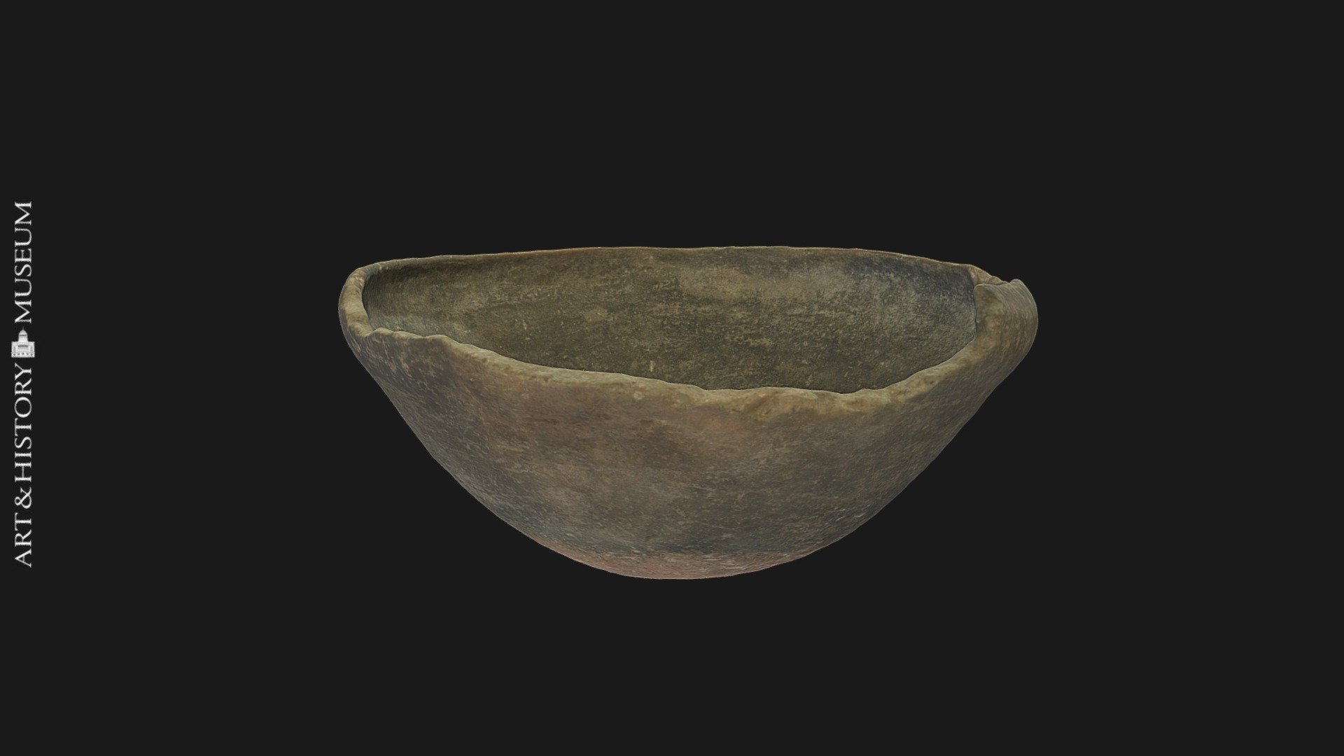 Bowl with conical base and receding rim