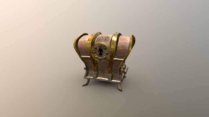 DK gold chest 2 3D Model