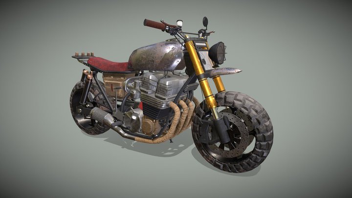 Daryls Bike LP Version - The Walking Dead 3D Model