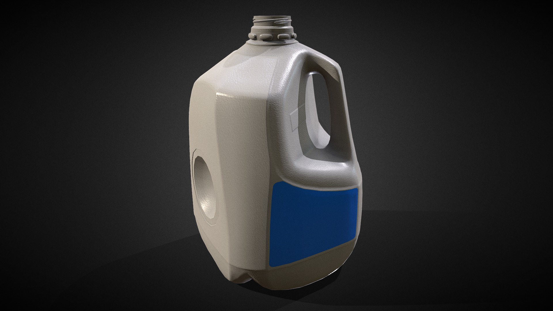 3D model Jug Milk 001a - This is a 3D model of the Jug Milk 001a. The 3D model is about a white light bulb.
