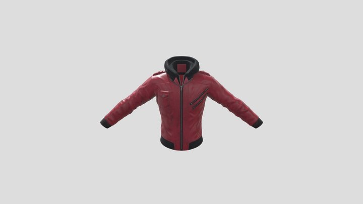 Red Leather Jacket 3D Model