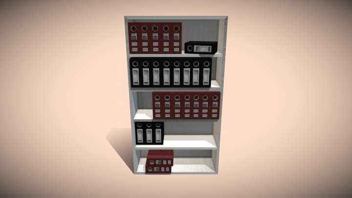 File Shelf 3D Model