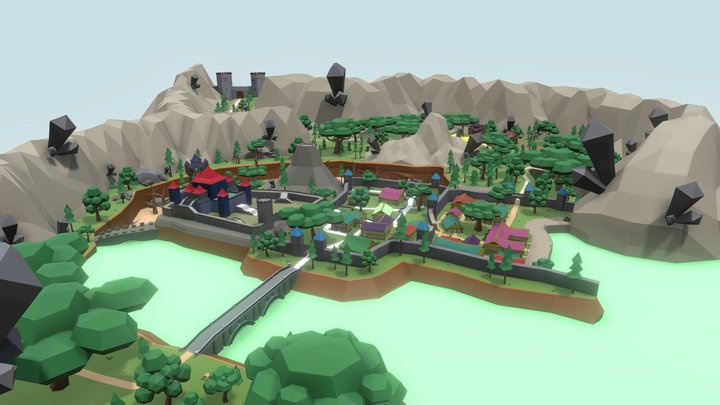 LowPoly World 3D Model