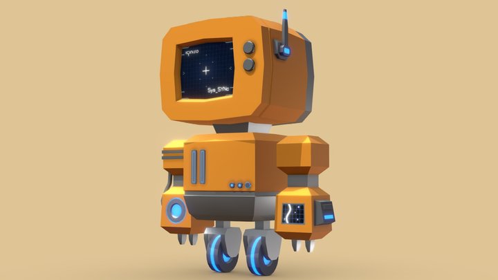 Low poly - Sci-Fi Retro Robot [FREE] Download
