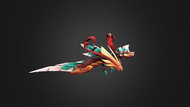 Dota 2 Workshop: Span of the August Rooster Bird 3D Model