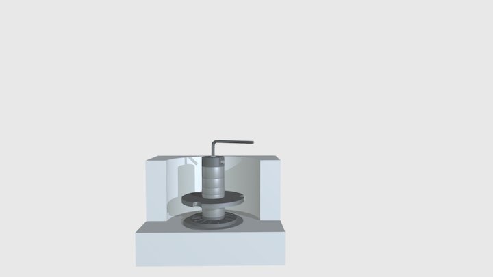 Montage outil sur toupie 3D Model