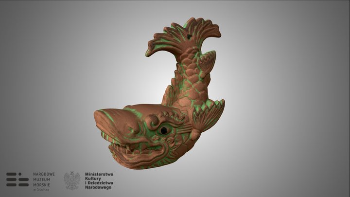 Figura ryby z Japonii 3D Model