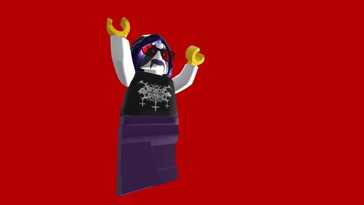 Metal Head Lego Dude 3D Model