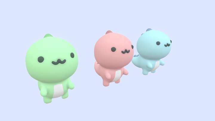 Cute Dragon 3D Model