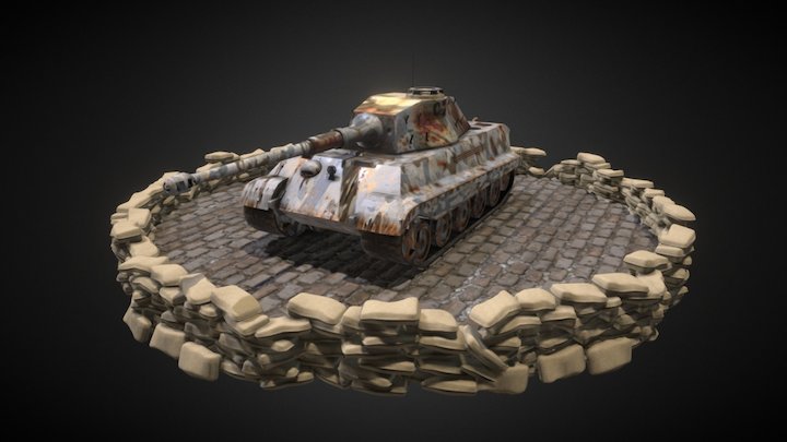 Panzerkampfwagen Tiger Ausf. B - Tank II tank 3D Model