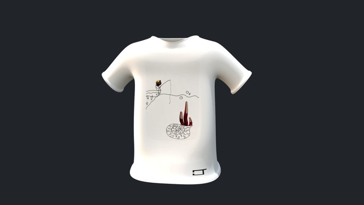 Camiseta bàsica pescador 3D Model