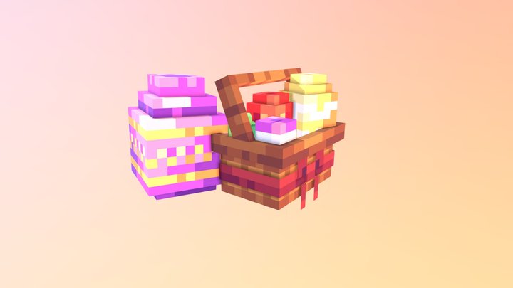 [Pixelar] Easter Basket 3D Model