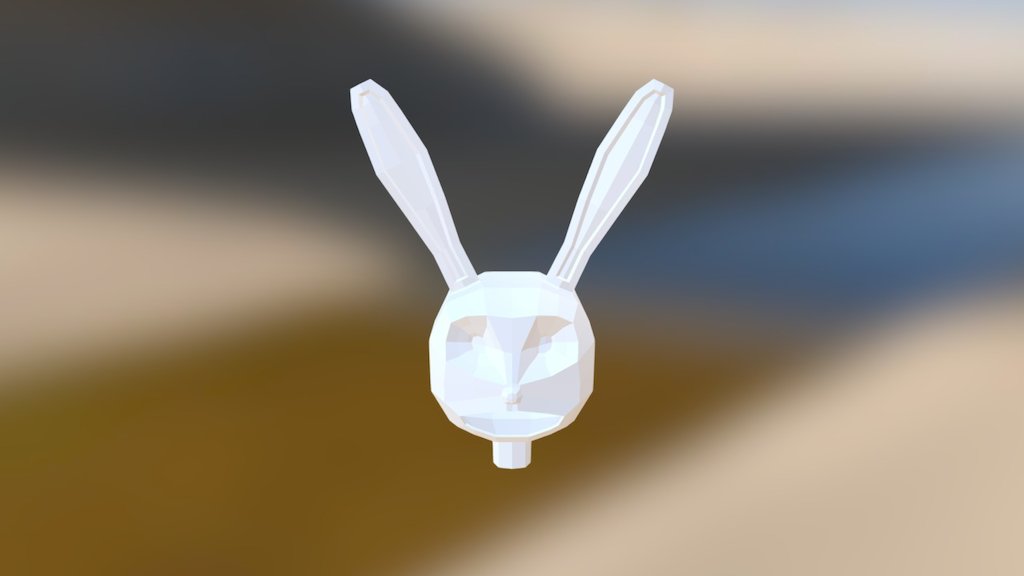 Low resolution bunny head 1