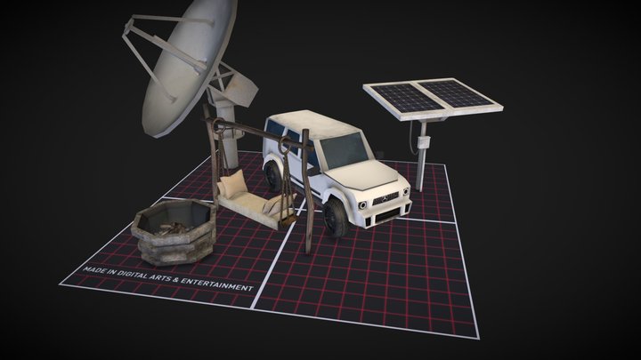 DAE 5 Finished props - Eco House 3D Model