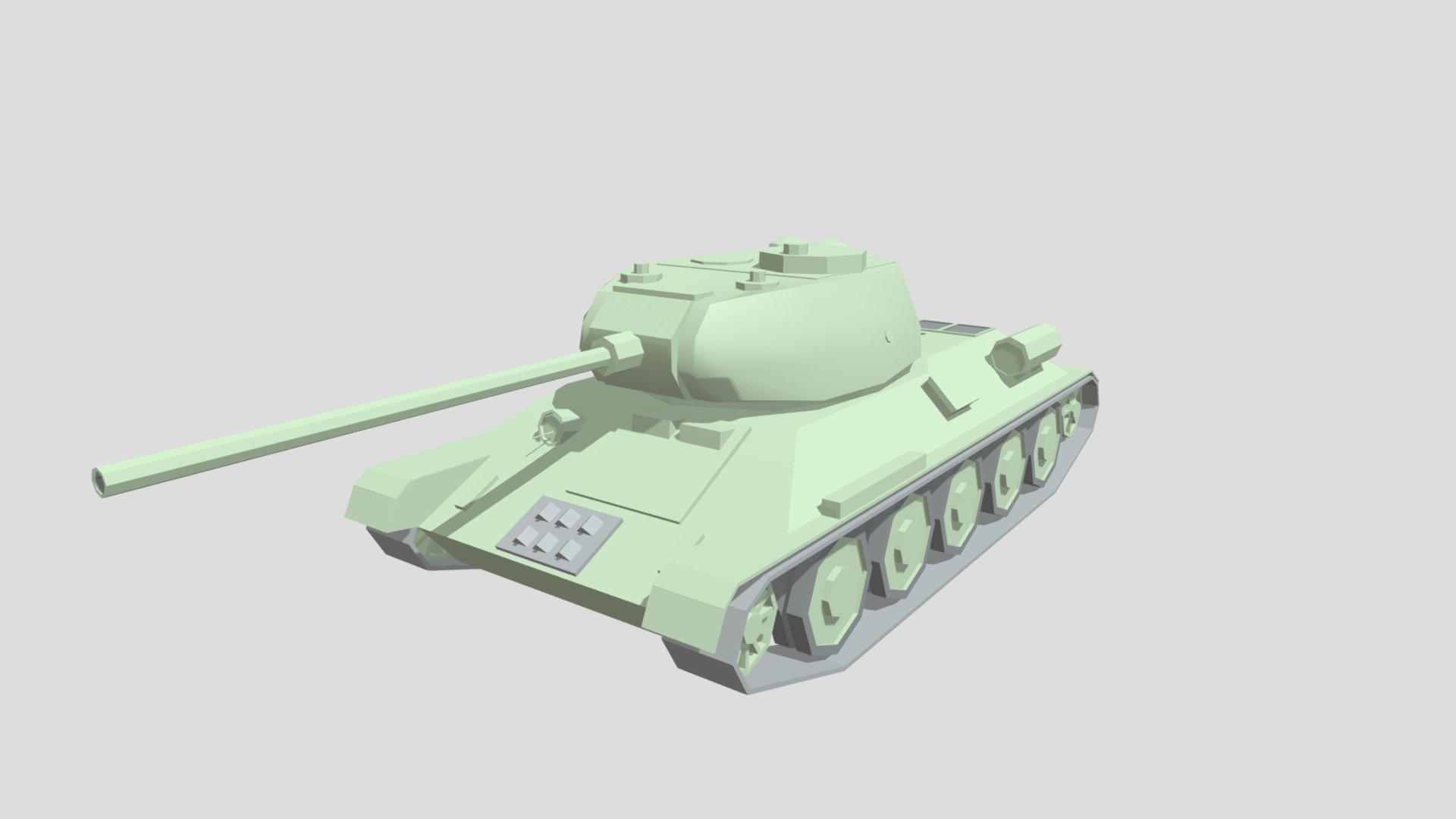 Low-poly T-34-85 Soviet Tank