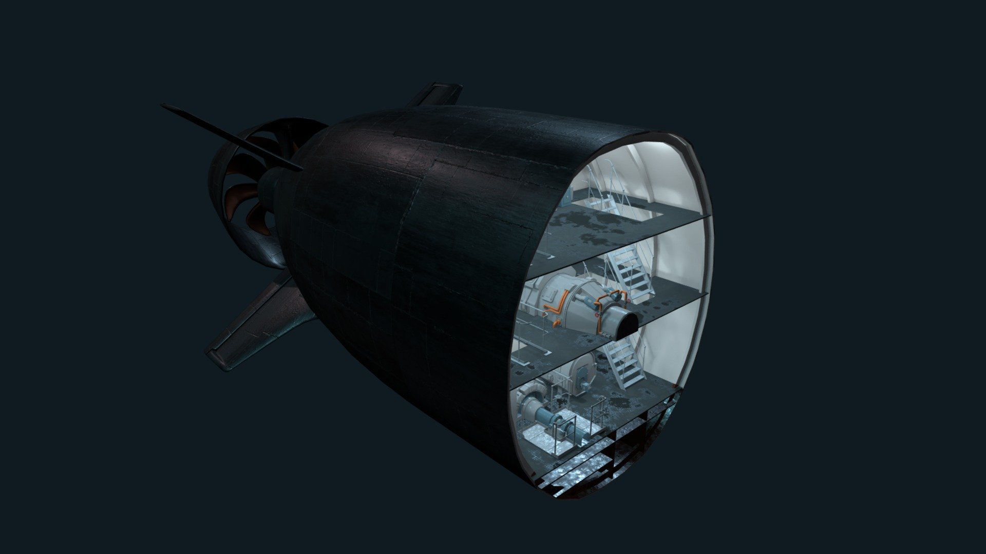 submarine sample Download Free 3D model by maxpsr [add637e] Sketchfab