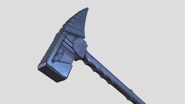 Modern tactical hammer 3D Model