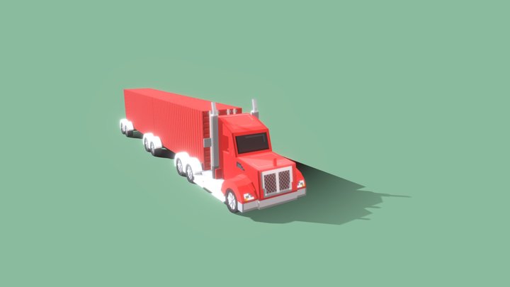 Minecraft pick-up Truck 3D Model