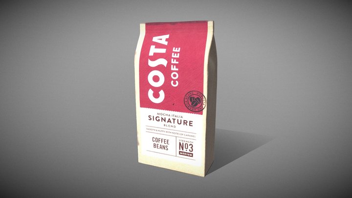 Costa coffee bag 3D Model