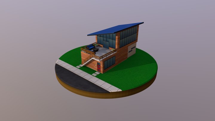 Residential Building 1W2D 3D Model