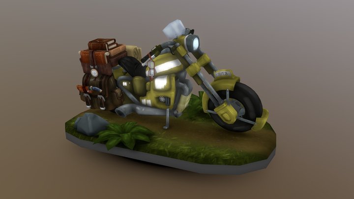 Adventurer's Motorcycle 3D Model
