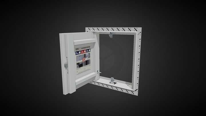 Plasterboard Fire-Rated Access Panel 3D Model