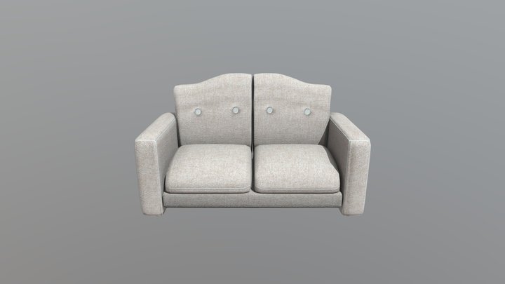 Sofa Lowpoly 3D Model