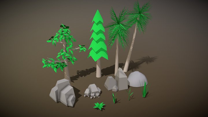 Forest Environment Pack Of 12 3D Model