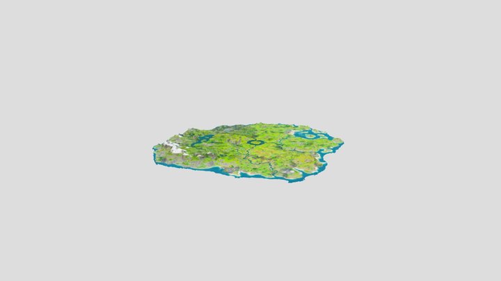 Fortnite Chapter 2 Season 1 3D Map 3D Model