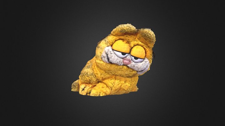 Photogrammetry 70s Garfield Plush - High Poly 3D Model