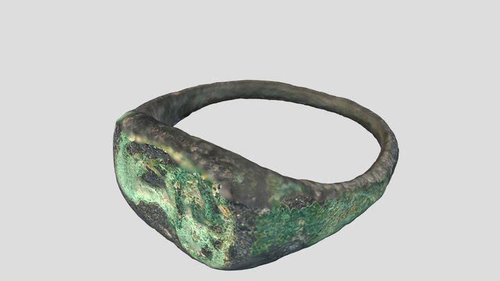 ESS-D69AEE Medieval Finger Ring 3D Model