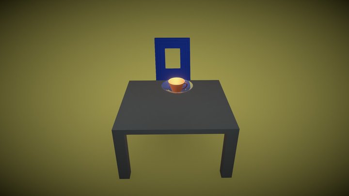 Table Chair 3D Model
