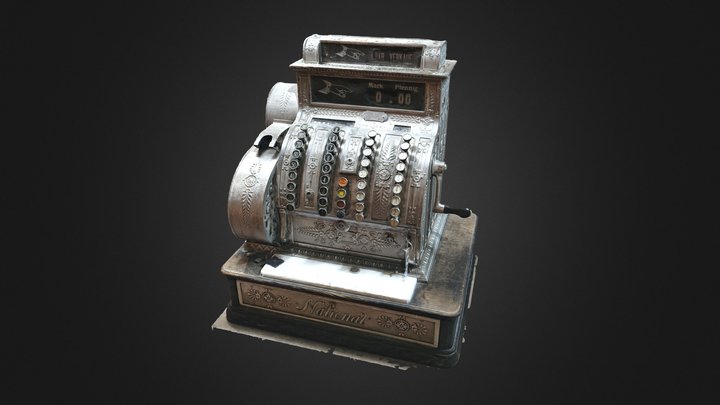 Old cash register 3D Model