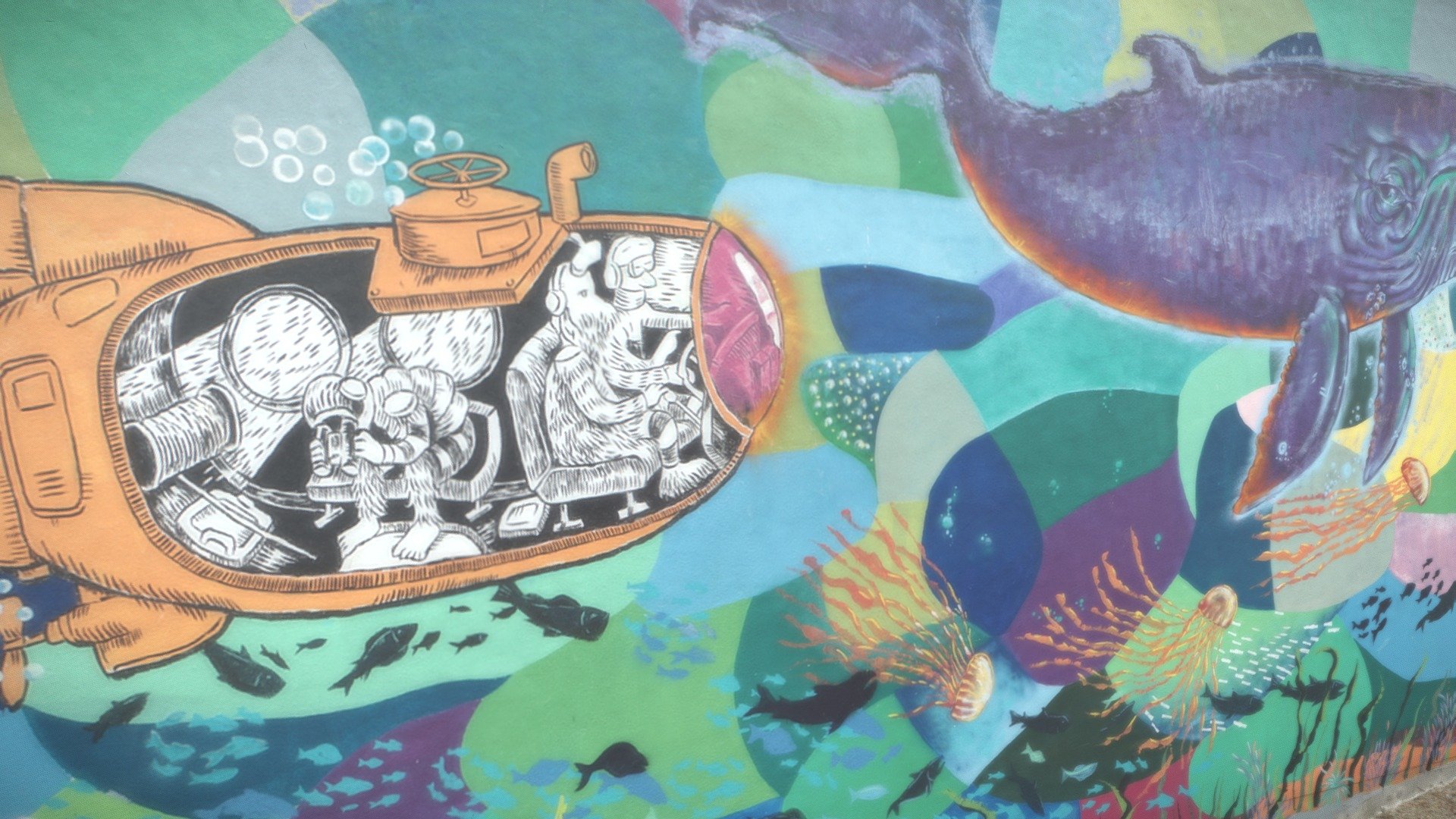 The Underwater Collaboration Whale Mural
