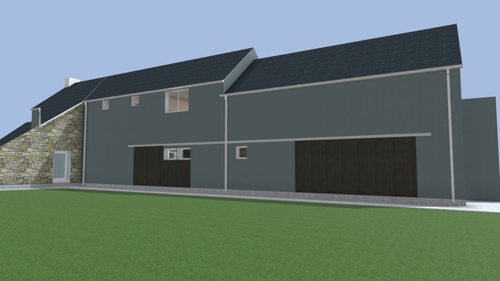 Whinney Hill - Charcoal Cladding - full house 3D Model